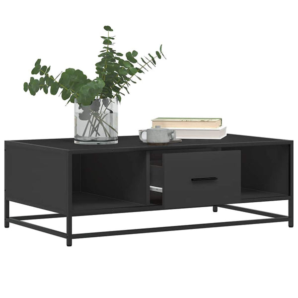 Schwarzer Couchtisch 100x57 cm