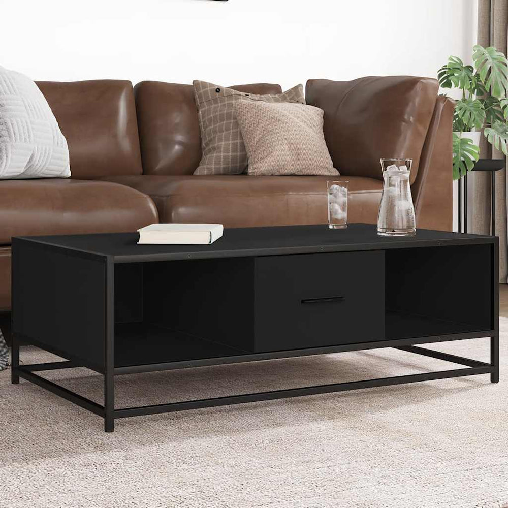 Schwarzer Couchtisch 100x57 cm