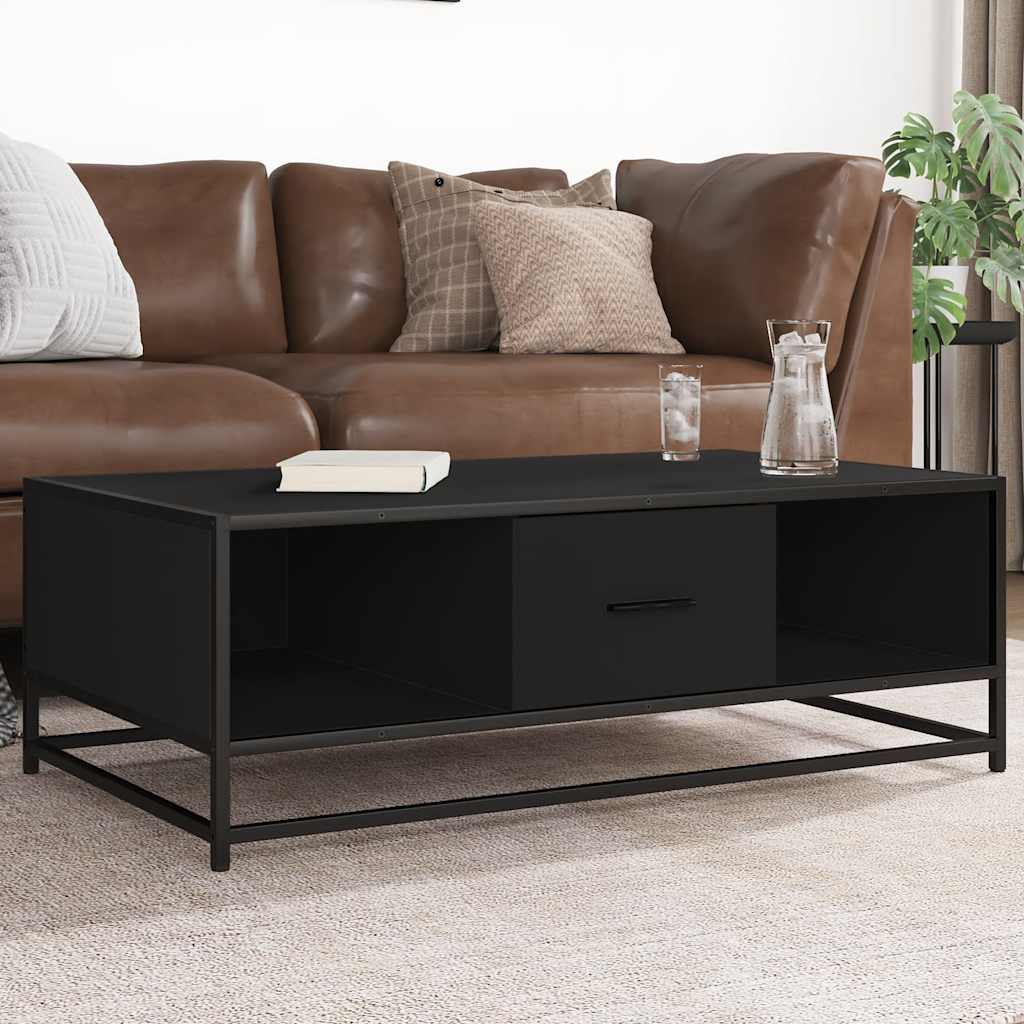 Schwarzer Couchtisch 100x57 cm