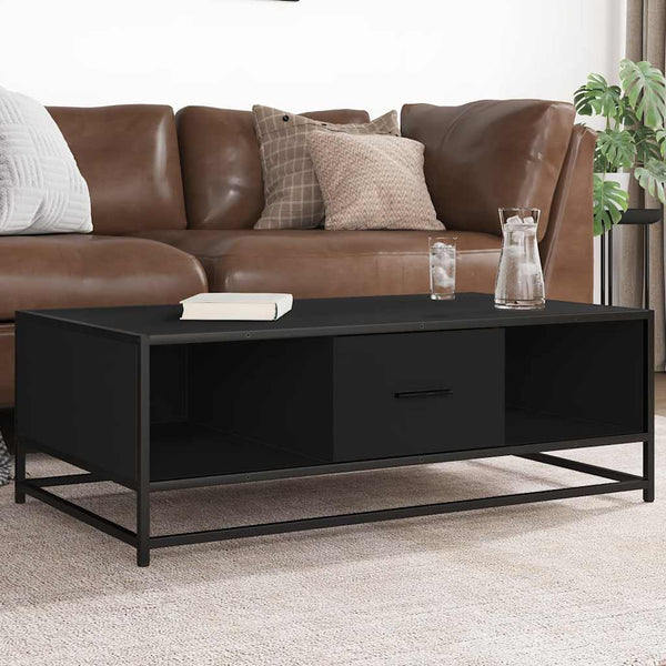 Schwarzer Couchtisch 100x57 cm