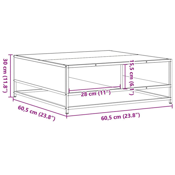 Couchtisch Grau Sonoma 60,5x60,5 cm