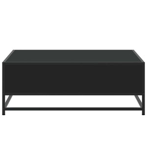 Couchtisch Schwarz 80x80x30 cm Holzwerkstoff und Metall