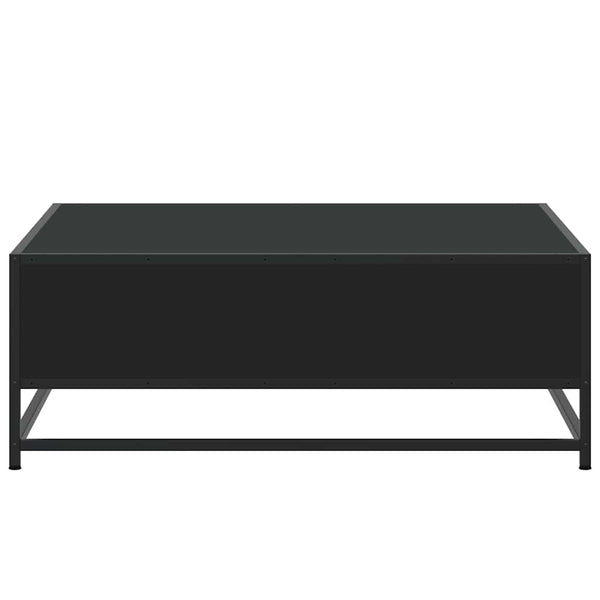 Couchtisch Schwarz 80x80x30 cm Holzwerkstoff und Metall
