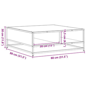 Couchtisch Grau Sonoma 80x80 cm
