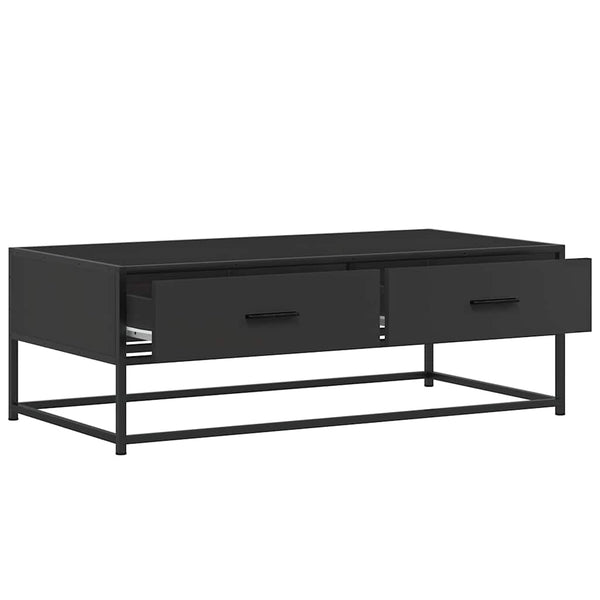 Schwarzer Couchtisch 100x50 cm
