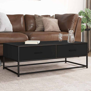 Schwarzer Couchtisch 100x50 cm