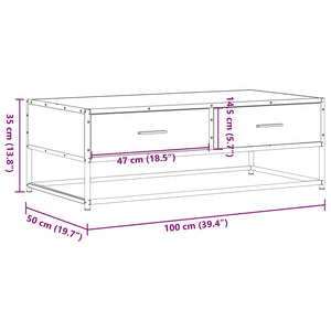 Couchtisch Sonoma Eiche 100x50 cm