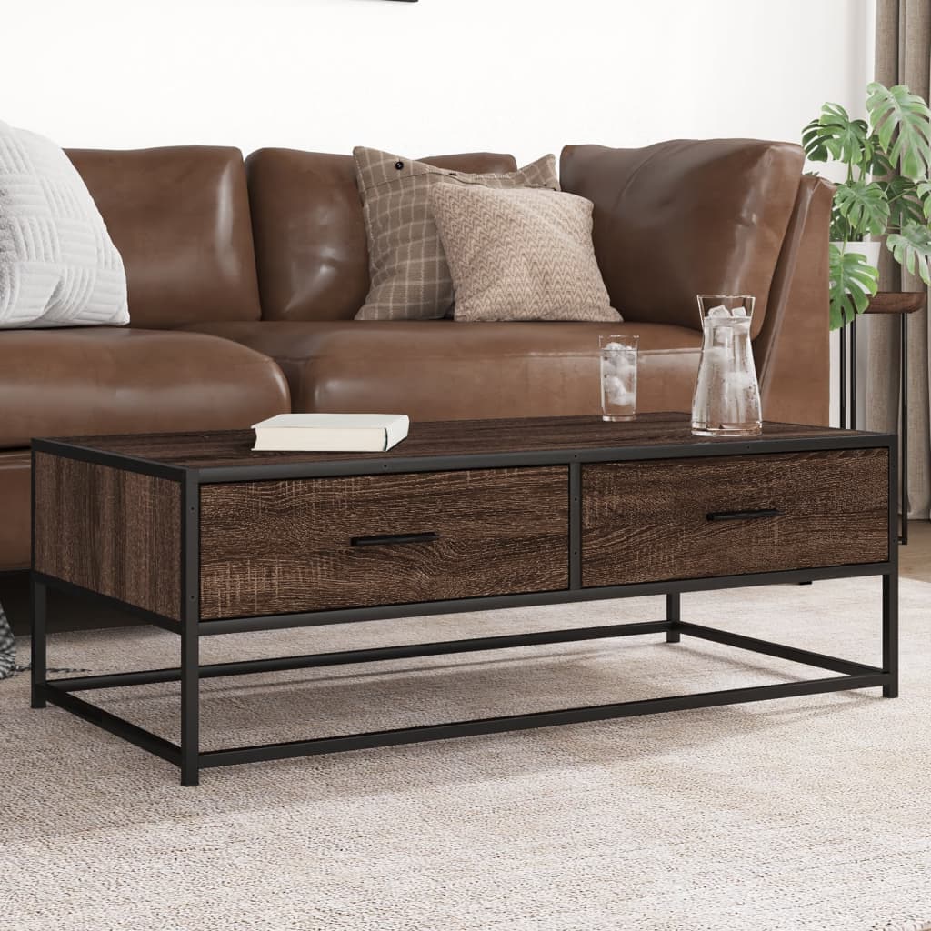 Couchtisch Braun Eichenoptik 100x50 cm