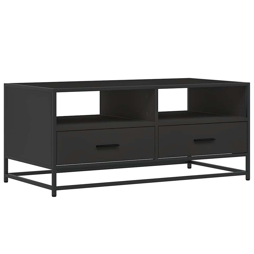 Schwarzer Couchtisch 100x50 cm