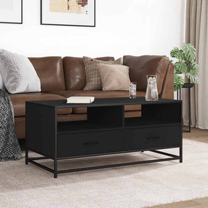 Schwarzer Couchtisch 100x50 cm