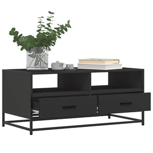 Schwarzer Couchtisch 100x50 cm