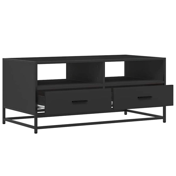 Schwarzer Couchtisch 100x50 cm
