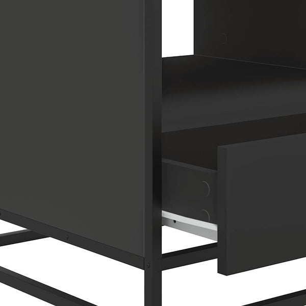 Schwarzer Couchtisch 100x50 cm