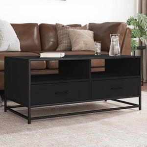 Schwarzer Couchtisch 100x50 cm