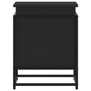 Schwarze Aufbewahrungsbox mit Deckel 40x40x51,5 cm