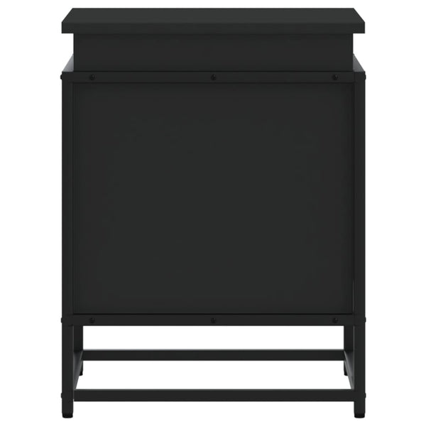 Schwarze Aufbewahrungsbox mit Deckel 40x40x51,5 cm