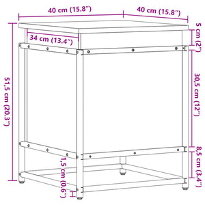 Aufbewahrungsbox Sonoma mit Deckel 40x40x51,5 cm