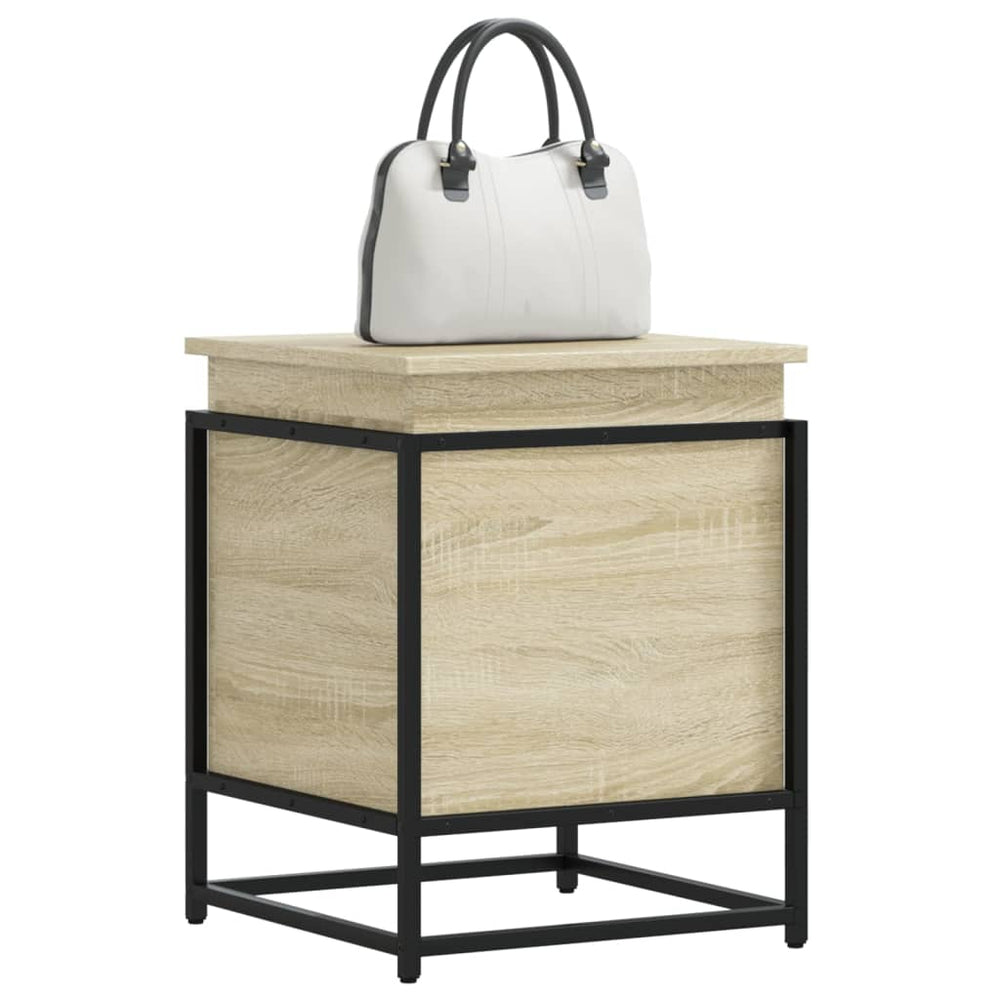 vidaXL Boîte de rangement avec couvercle Sonoma 40x40x51,5 cm Bois d'ingénierie
