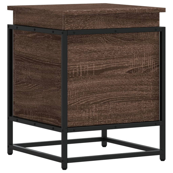 vidaXL Boîte de rangement avec couvercle aspect chêne 40x40x51,5 cm