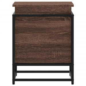 vidaXL Boîte de rangement avec couvercle aspect chêne 40x40x51,5 cm