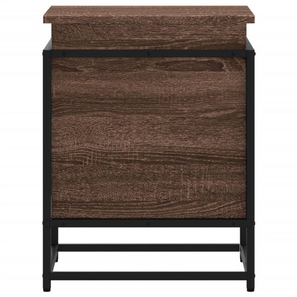 vidaXL Boîte de rangement avec couvercle aspect chêne 40x40x51,5 cm