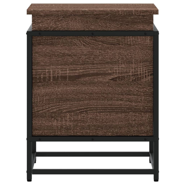 vidaXL Boîte de rangement avec couvercle aspect chêne 40x40x51,5 cm