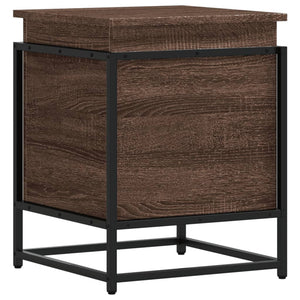 vidaXL Boîte de rangement avec couvercle aspect chêne 40x40x51,5 cm
