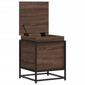 vidaXL Boîte de rangement avec couvercle aspect chêne 40x40x51,5 cm