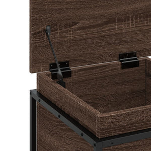vidaXL Boîte de rangement avec couvercle aspect chêne 40x40x51,5 cm