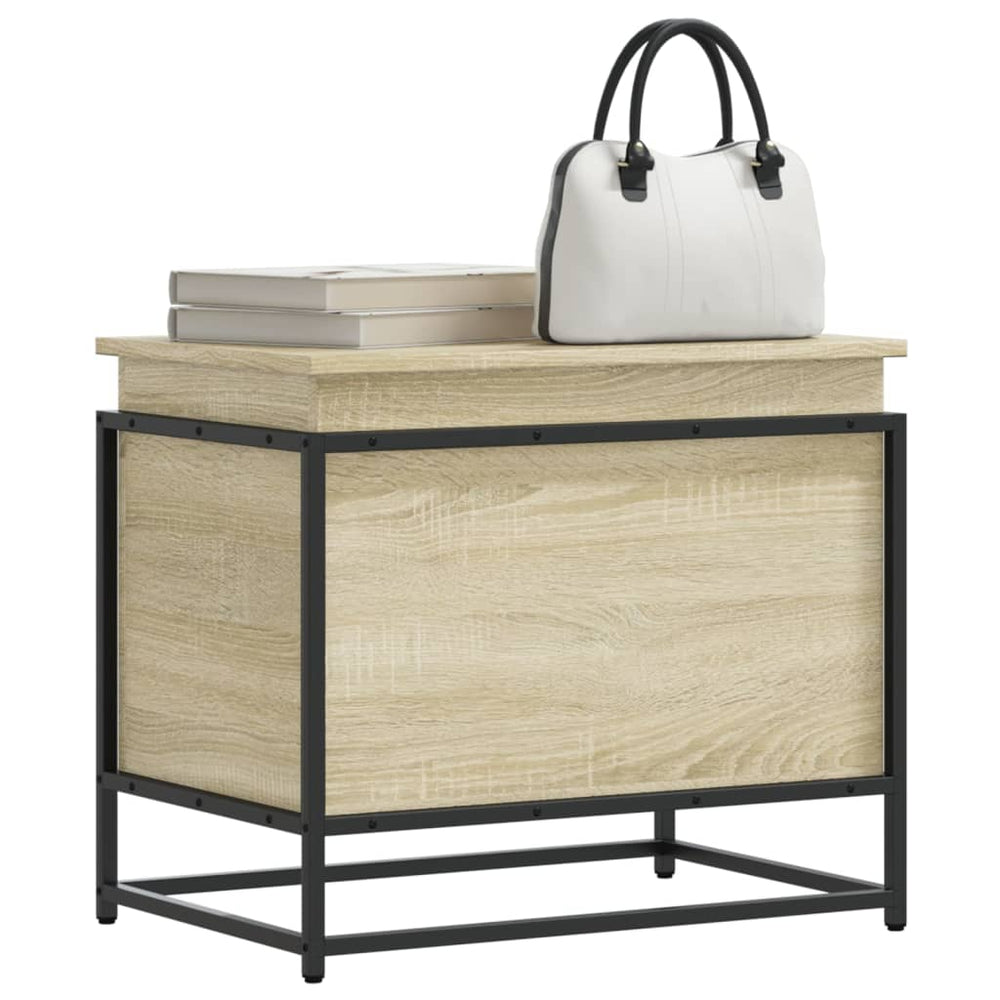 vidaXL Boîte de rangement avec couvercle Sonoma 60x40x51,5 cm Bois d'ingénierie