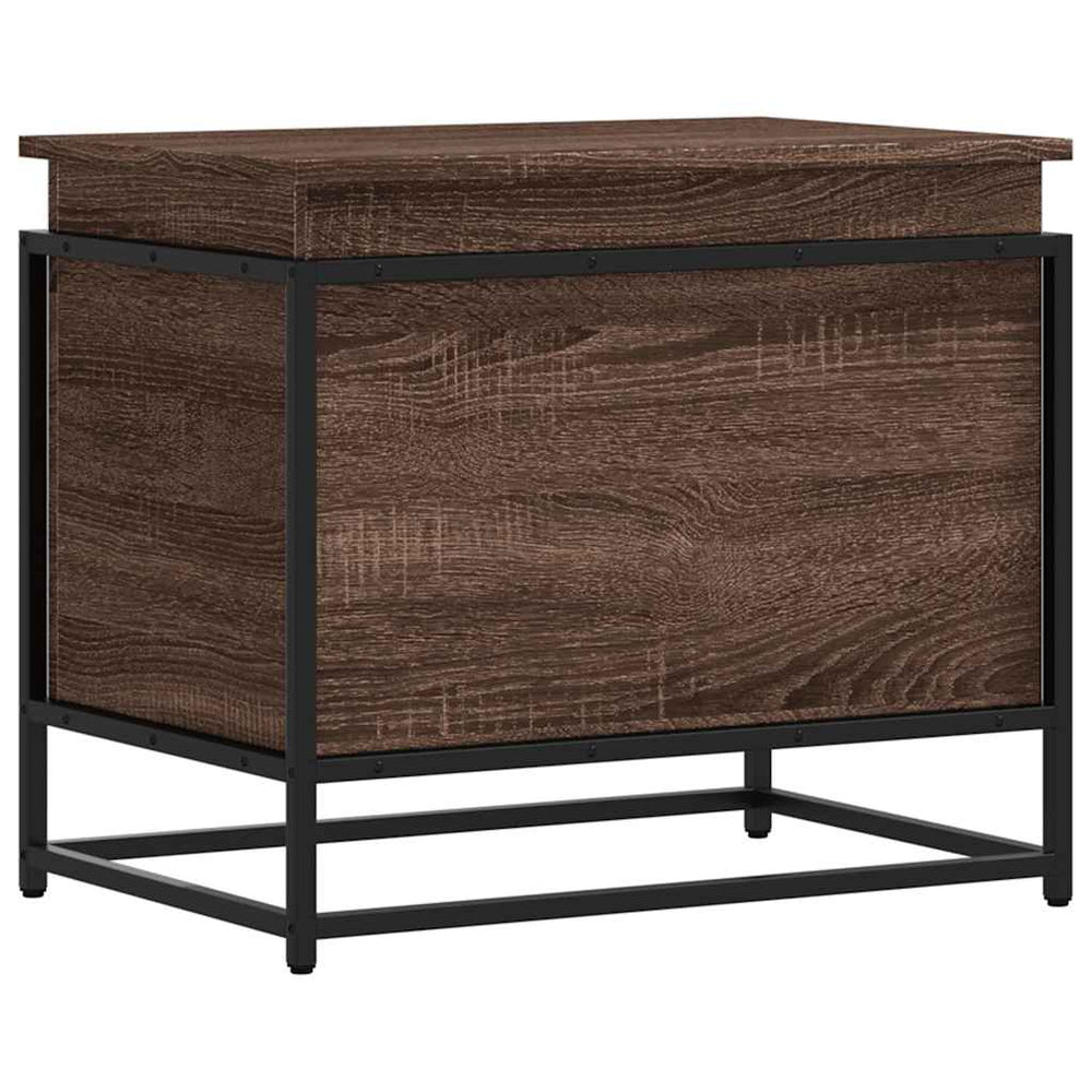 vidaXL Boîte de rangement avec couvercle aspect chêne 60x40x51,5 cm