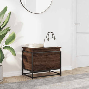 vidaXL Boîte de rangement avec couvercle aspect chêne 60x40x51,5 cm