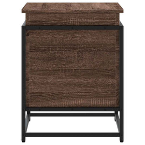 vidaXL Boîte de rangement avec couvercle aspect chêne 60x40x51,5 cm