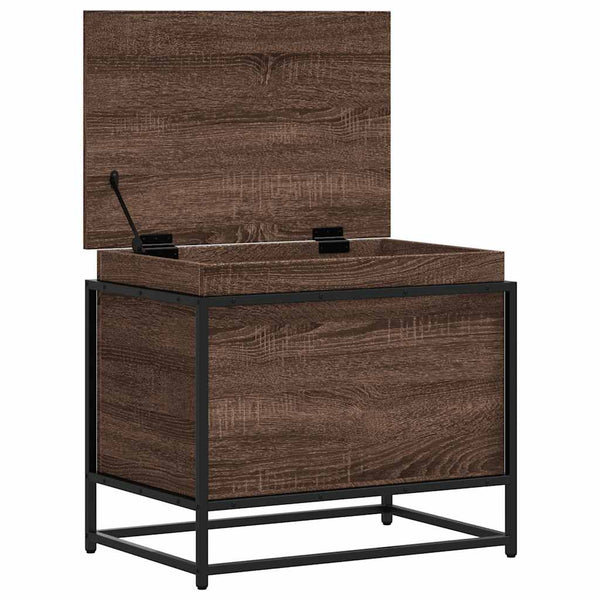 vidaXL Boîte de rangement avec couvercle aspect chêne 60x40x51,5 cm