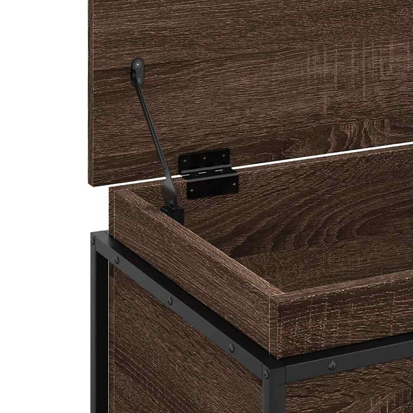 vidaXL Boîte de rangement avec couvercle aspect chêne 60x40x51,5 cm