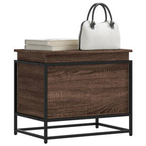 vidaXL Boîte de rangement avec couvercle aspect chêne 60x40x51,5 cm