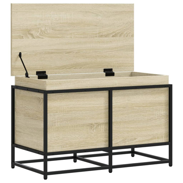 vidaXL Boîte de rangement avec couvercle Sonoma 80x40x51,5 cm Bois d'ingénierie