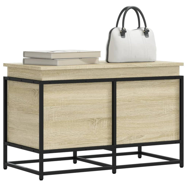 vidaXL Boîte de rangement avec couvercle Sonoma 80x40x51,5 cm Bois d'ingénierie