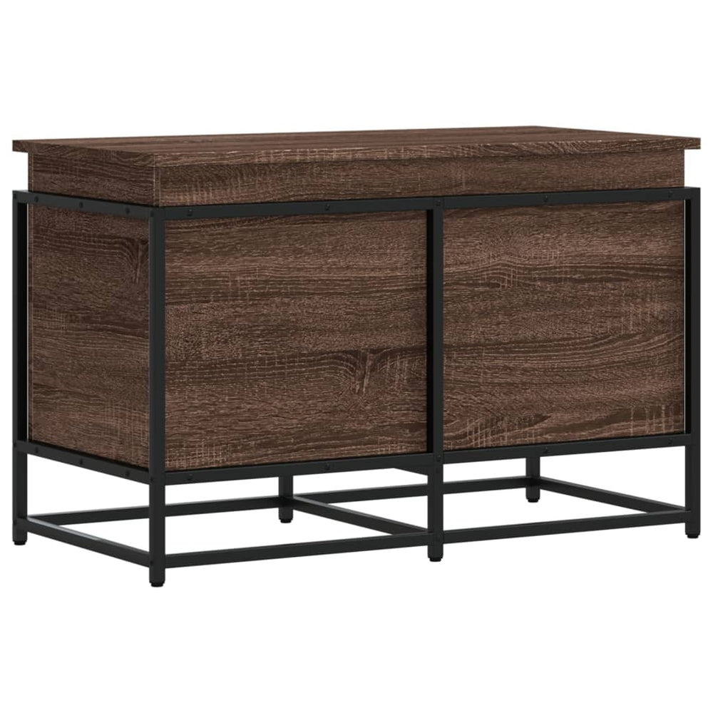 vidaXL Boîte de rangement avec couvercle aspect chêne 80x40x51,5 cm