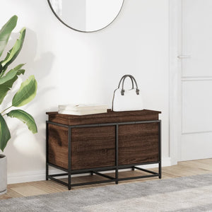 vidaXL Boîte de rangement avec couvercle aspect chêne 80x40x51,5 cm