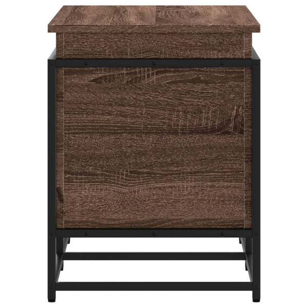 vidaXL Boîte de rangement avec couvercle aspect chêne 80x40x51,5 cm