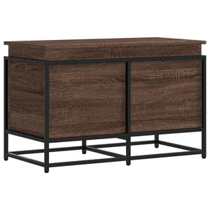 vidaXL Boîte de rangement avec couvercle aspect chêne 80x40x51,5 cm