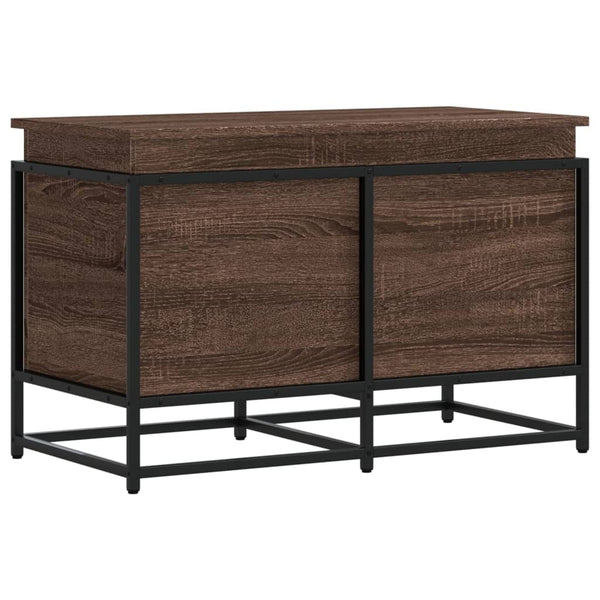 vidaXL Boîte de rangement avec couvercle aspect chêne 80x40x51,5 cm
