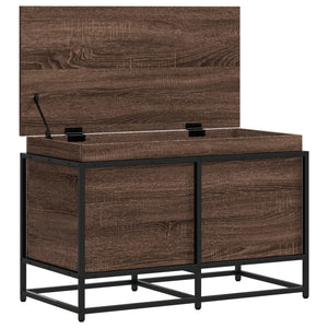 vidaXL Boîte de rangement avec couvercle aspect chêne 80x40x51,5 cm