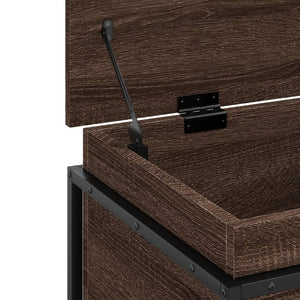 vidaXL Boîte de rangement avec couvercle aspect chêne 80x40x51,5 cm
