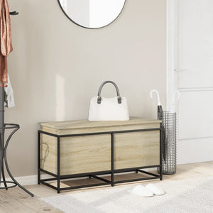 vidaXL Boîte de rangement avec couvercle Sonoma 100x40x51,5 cm Bois d'ingénierie