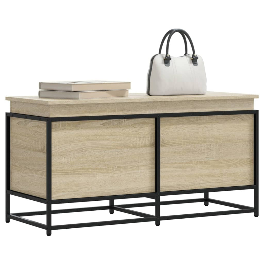 vidaXL Boîte de rangement avec couvercle Sonoma 100x40x51,5 cm Bois d'ingénierie