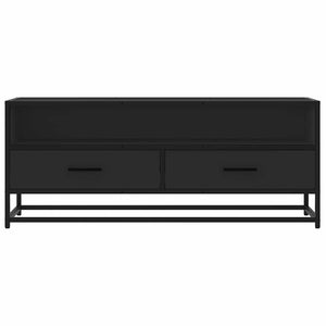 Schwarzer TV-Schrank 100 cm mit Metallgestell