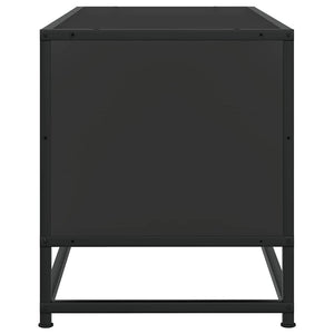 Schwarzer TV-Schrank 100 cm mit Metallgestell