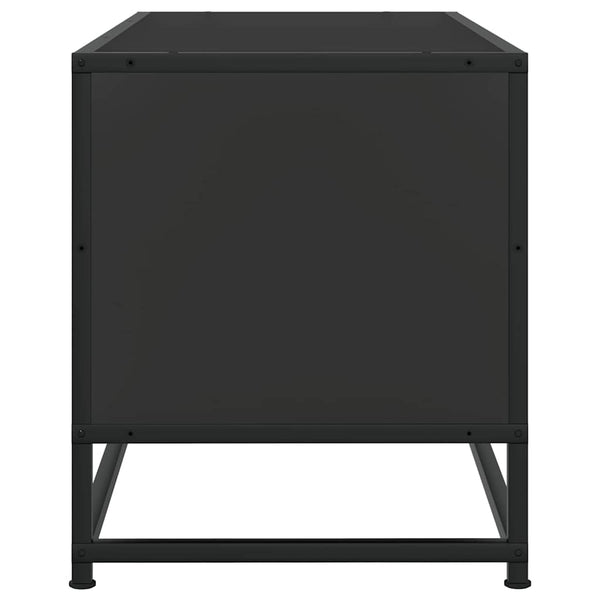 Schwarzer TV-Schrank 100 cm mit Metallgestell